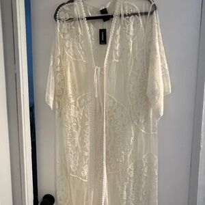 Cream Kimono/Cover Up